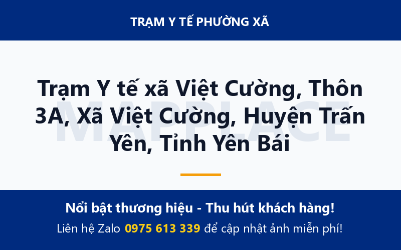 Trạm Y tế xã Việt Cường, Thôn 3A, Xã Việt Cường, Huyện Trấn Yên, Tỉnh Yên Bái
