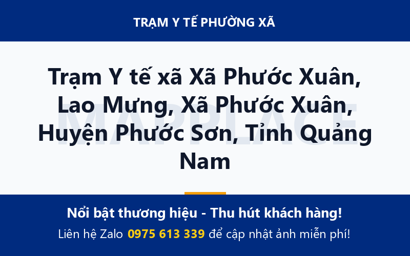 Trạm Y tế xã Xã Phước Xuân, Lao Mưng, Xã Phước Xuân, Huyện Phước Sơn, Tỉnh Quảng Nam
