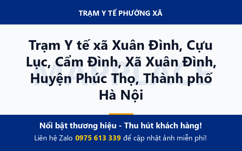 Trạm Y tế xã Xuân Đình, Cựu Lục, Cẩm Đình, Xã Xuân Đình, Huyện Phúc Thọ, Thành phố Hà Nội