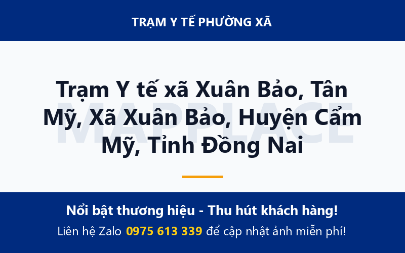 Trạm Y tế xã Xuân Bảo, Tân Mỹ, Xã Xuân Bảo, Huyện Cẩm Mỹ, Tỉnh Đồng Nai