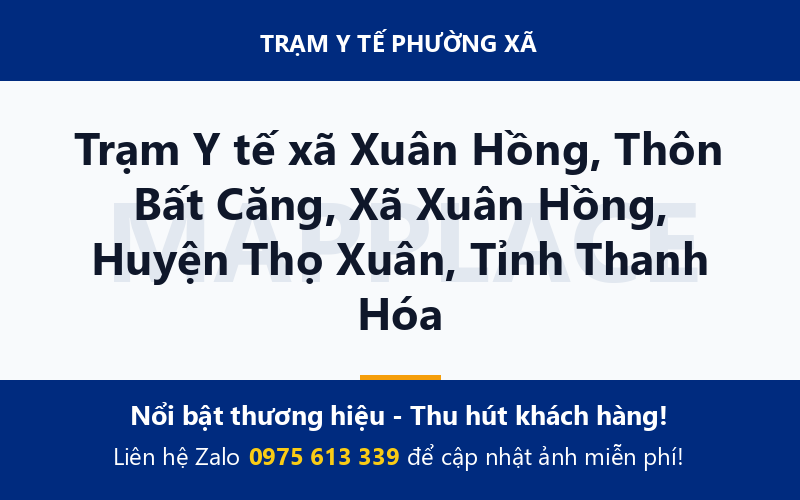 Trạm Y tế xã Xuân Hồng, Thôn Bất Căng, Xã Xuân Hồng, Huyện Thọ Xuân, Tỉnh Thanh Hóa