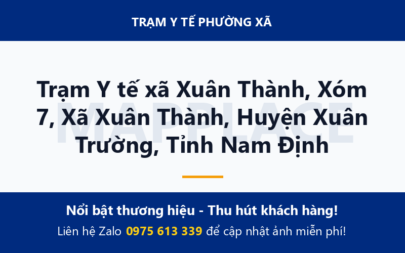 Trạm Y tế xã Xuân Thành, Xóm 7, Xã Xuân Thành, Huyện Xuân Trường, Tỉnh Nam Định