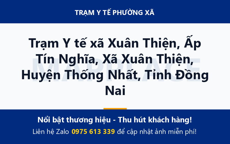 Trạm Y tế xã Xuân Thiện, Ấp Tín Nghĩa, Xã Xuân Thiện, Huyện Thống Nhất, Tỉnh Đồng Nai