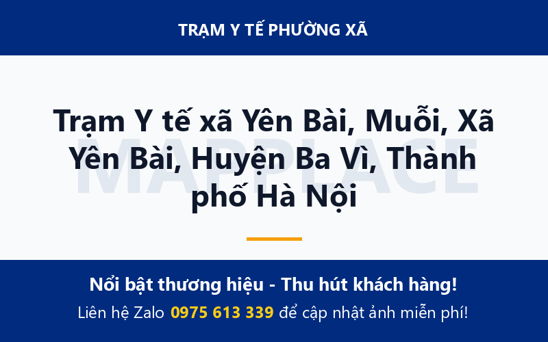 Trạm Y tế xã Yên Bài, Muỗi, Xã Yên Bài, Huyện Ba Vì, Thành phố Hà Nội