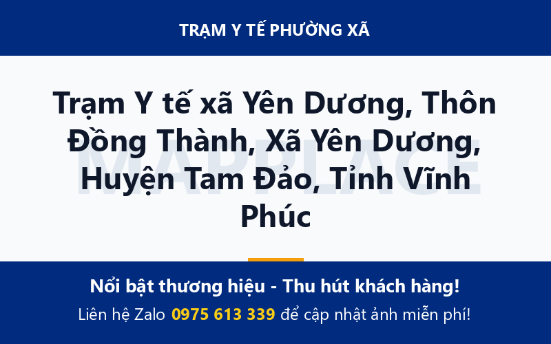 Trạm Y tế xã Yên Dương, Thôn Đồng Thành, Xã Yên Dương, Huyện Tam Đảo, Tỉnh Vĩnh Phúc