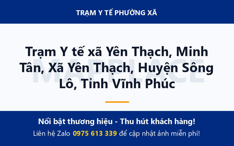 Trạm Y tế xã Yên Thạch, Minh Tân, Xã Yên Thạch, Huyện Sông Lô, Tỉnh Vĩnh Phúc