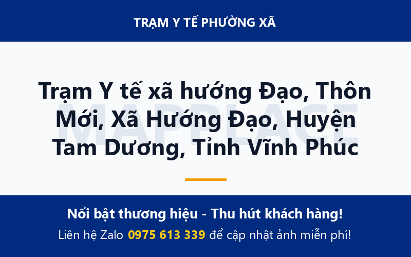 Trạm Y tế xã hướng Đạo, Thôn Mới, Xã Hướng Đạo, Huyện Tam Dương, Tỉnh Vĩnh Phúc