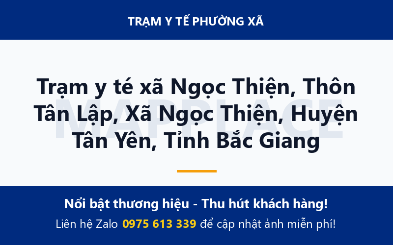 Trạm y té xã Ngọc Thiện, Thôn Tân Lập, Xã Ngọc Thiện, Huyện Tân Yên, Tỉnh Bắc Giang