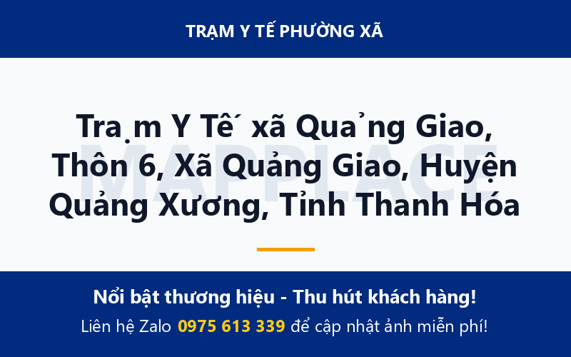 Trạm Y Tế xã Quảng Giao, Thôn 6, Xã Quảng Giao, Huyện Quảng Xương, Tỉnh Thanh Hóa