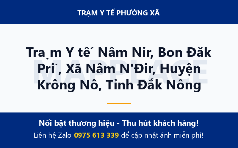 Trạm Y tế Nâm Nir, Bon Đăk Prí, Xã Nâm N'Đir, Huyện Krông Nô, Tỉnh Đắk Nông
