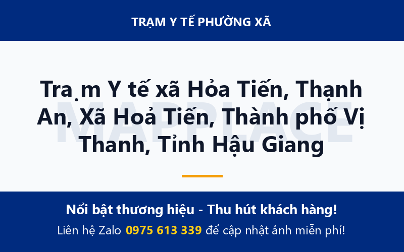 Trạm Y tế xã Hỏa Tiến, Thạnh An, Xã Hoả Tiến, Thành phố Vị Thanh, Tỉnh Hậu Giang