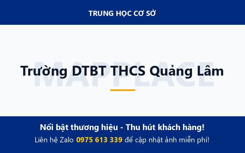 Trường DTBT THCS Quảng Lâm