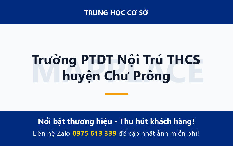 Trường PTDT Nội Trú THCS huyện Chư Prông