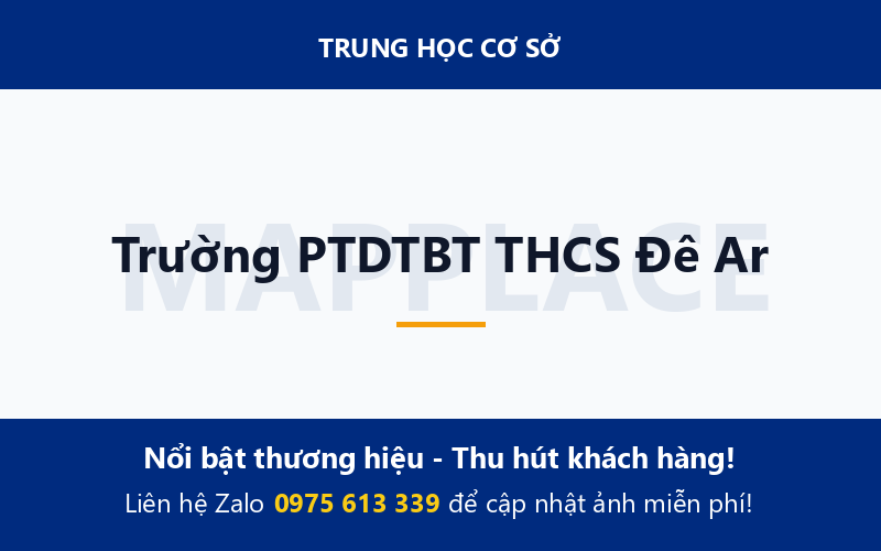 Trường PTDTBT THCS Đê Ar