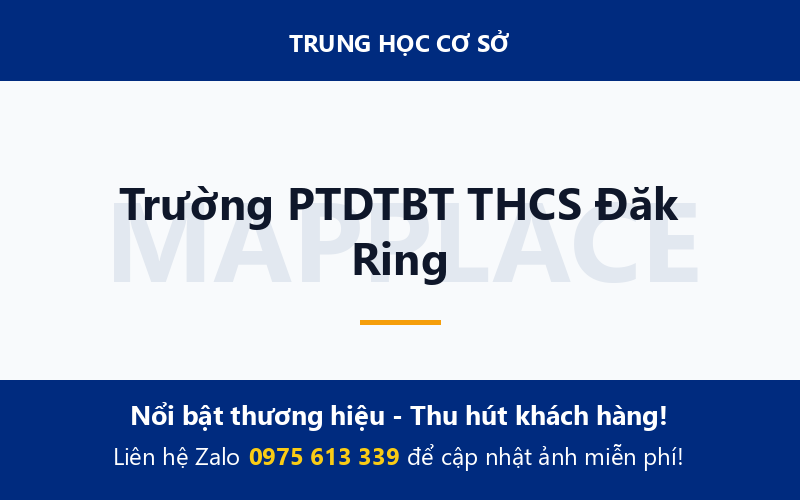 Trường PTDTBT THCS Đăk Ring