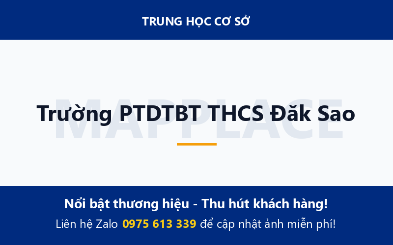 Trường PTDTBT THCS Đăk Sao
