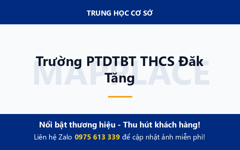 Trường PTDTBT THCS Đăk Tăng