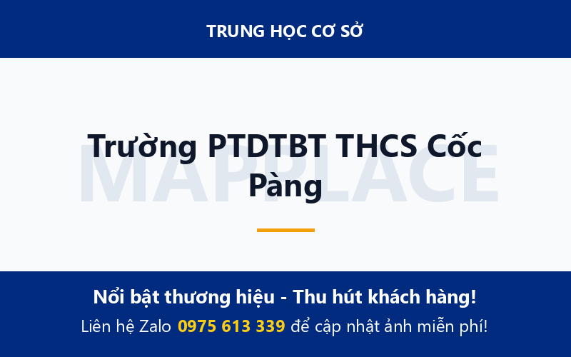 Trường PTDTBT THCS Cốc Pàng