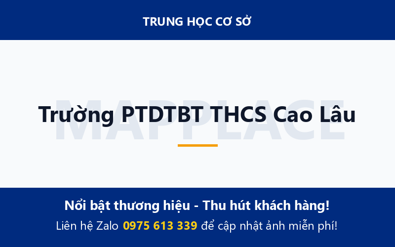 Trường PTDTBT THCS Cao Lâu