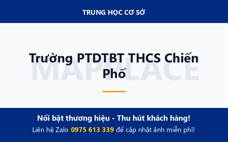 Trường PTDTBT THCS Chiến Phố