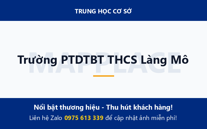 Trường PTDTBT THCS Làng Mô