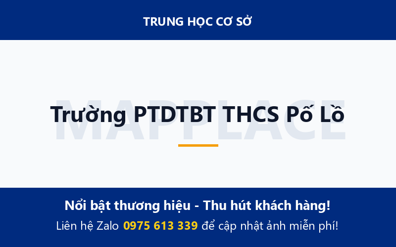 Trường PTDTBT THCS Pố Lồ