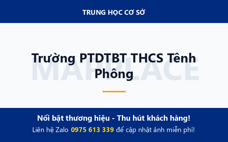 Trường PTDTBT THCS Tênh Phông
