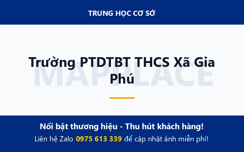 Trường PTDTBT THCS Xã Gia Phú