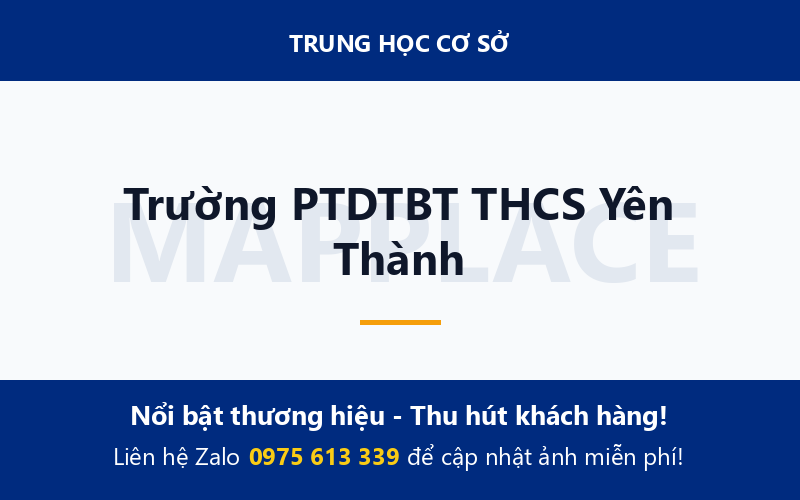 Trường PTDTBT THCS Yên Thành