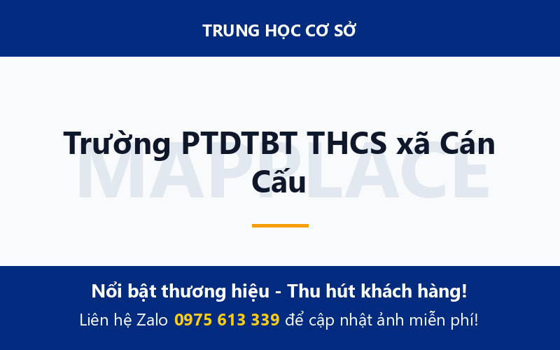 Trường PTDTBT THCS xã Cán Cấu