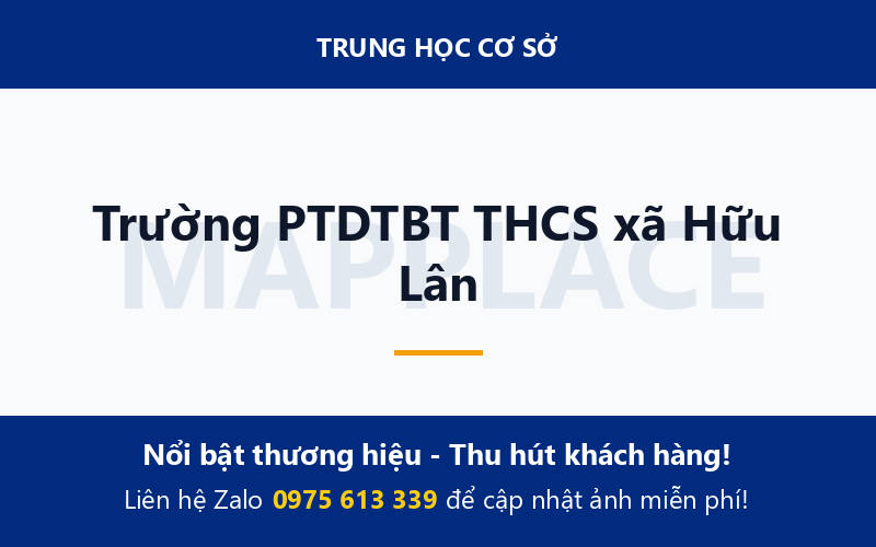 Trường PTDTBT THCS xã Hữu Lân