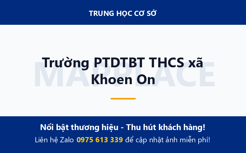 Trường PTDTBT THCS xã Khoen On