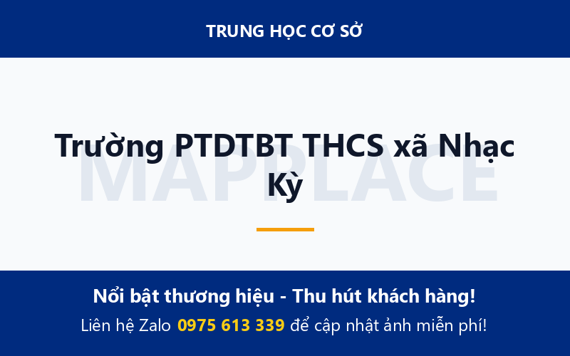 Trường PTDTBT THCS xã Nhạc Kỳ