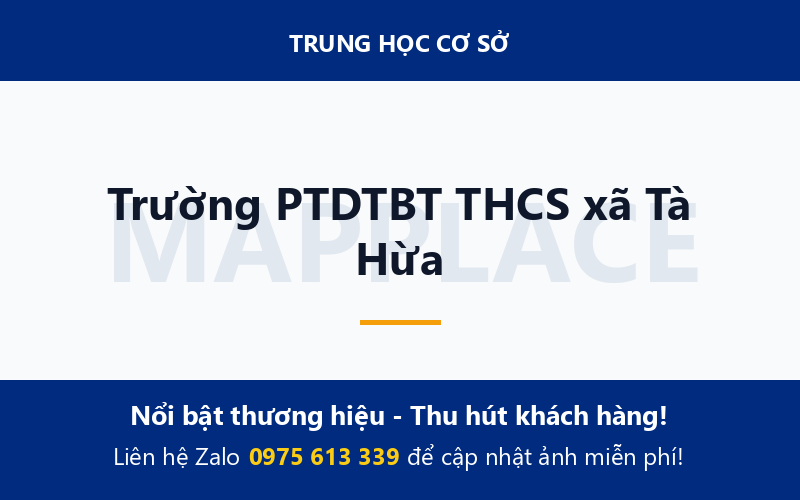 Trường PTDTBT THCS xã Tà Hừa