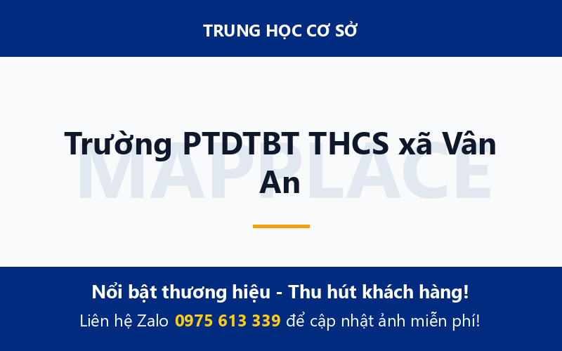 Trường PTDTBT THCS xã Vân An