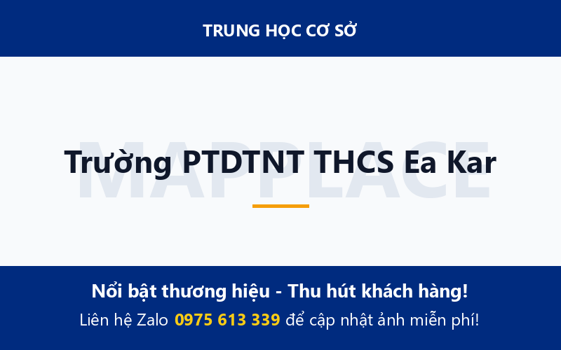 Trường PTDTNT THCS Ea Kar