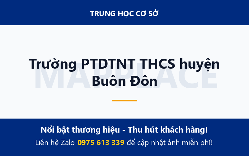 Trường PTDTNT THCS huyện Buôn Đôn