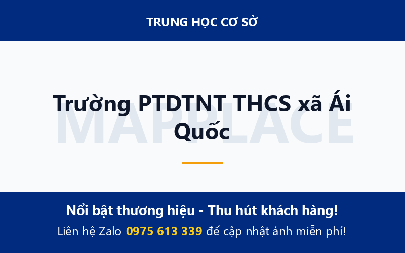 Trường PTDTNT THCS xã Ái Quốc