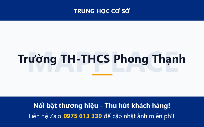 Trường TH-THCS Phong Thạnh