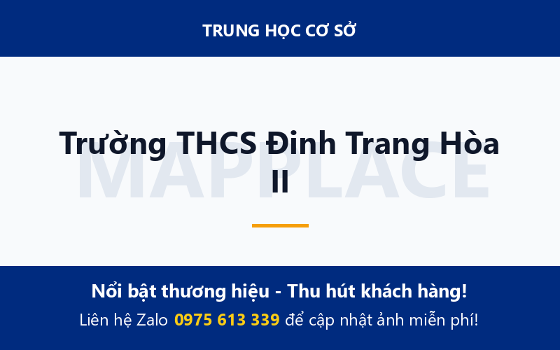 Trường THCS Đinh Trang Hòa II
