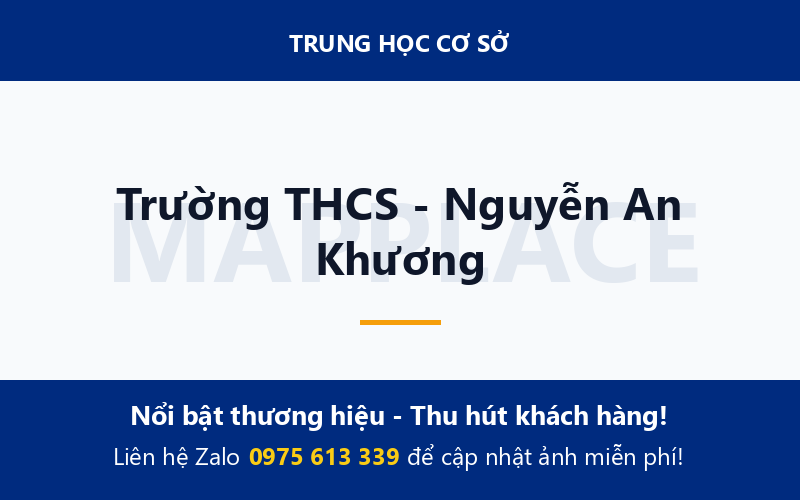 Trường THCS - Nguyễn An Khương