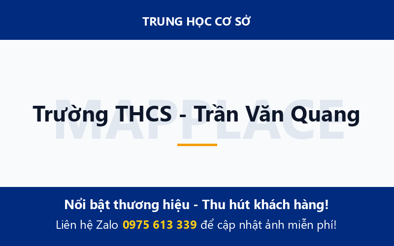 Trường THCS - Trần Văn Quang