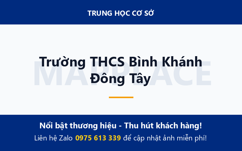Trường THCS Bình Khánh Đông Tây