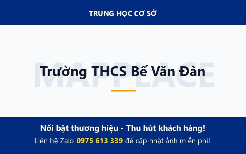 Trường THCS Bế Văn Đàn