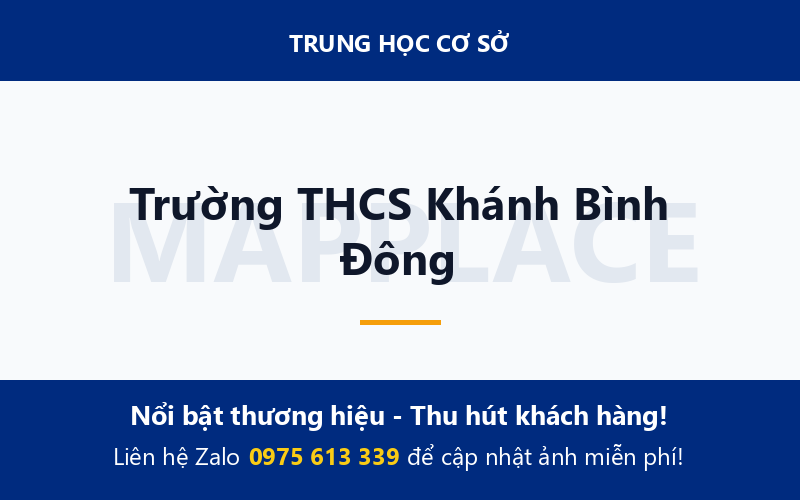 Trường THCS Khánh Bình Đông