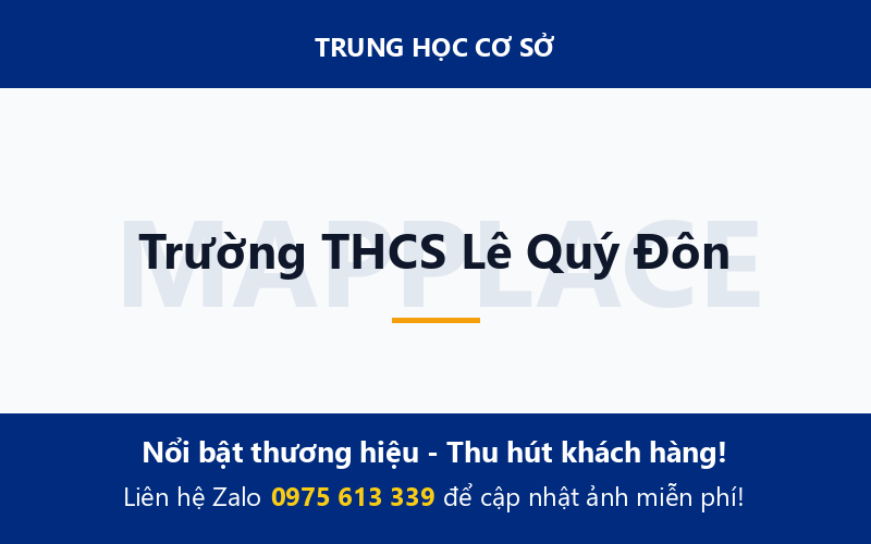 Trường THCS Lê Quý Đôn