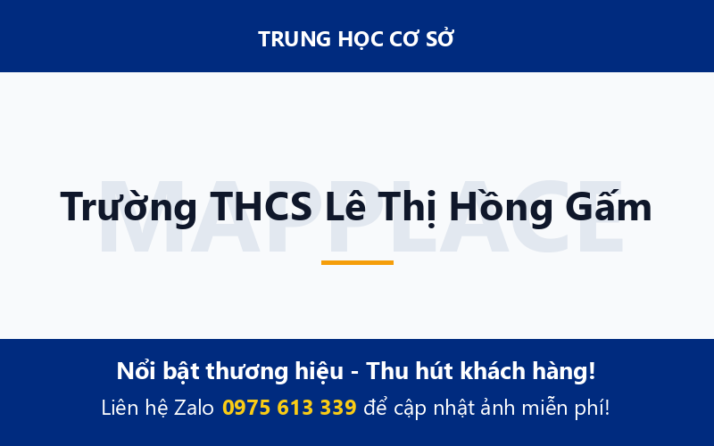 Trường THCS Lê Thị Hồng Gấm