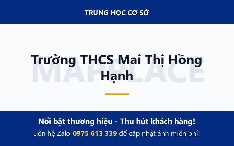 Trường THCS Mai Thị Hồng Hạnh