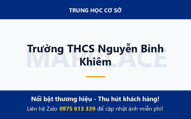 Trường THCS Nguyễn Bỉnh Khiêm