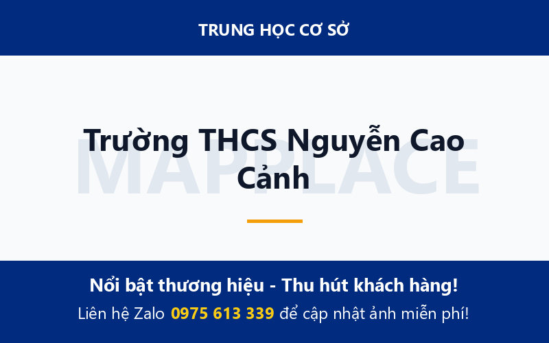 Trường THCS Nguyễn Cao Cảnh